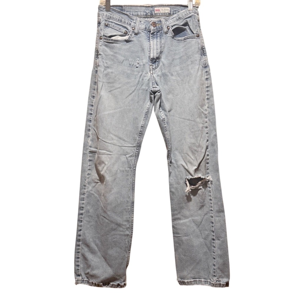 Wrangler Relaxed Boot Jeans Light‎ Wash Distressed Denim Women's 29x30